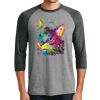 Unisex Tri-Blend 3/4 Sleeve Raglan T-Shirt Thumbnail