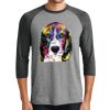 Unisex Tri-Blend 3/4 Sleeve Raglan T-Shirt Thumbnail