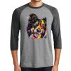 Unisex Tri-Blend 3/4 Sleeve Raglan T-Shirt Thumbnail