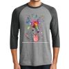Unisex Tri-Blend 3/4 Sleeve Raglan T-Shirt Thumbnail