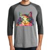 Unisex Tri-Blend 3/4 Sleeve Raglan T-Shirt Thumbnail