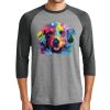 Unisex Tri-Blend 3/4 Sleeve Raglan T-Shirt Thumbnail