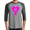 Unisex Tri-Blend 3/4 Sleeve Raglan T-Shirt Thumbnail