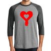 Unisex Tri-Blend 3/4 Sleeve Raglan T-Shirt Thumbnail