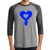 Unisex Tri-Blend 3/4 Sleeve Raglan T-Shirt Thumbnail