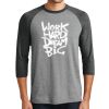 Unisex Tri-Blend 3/4 Sleeve Raglan T-Shirt Thumbnail