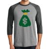 Unisex Tri-Blend 3/4 Sleeve Raglan T-Shirt Thumbnail