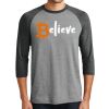 Unisex Tri-Blend 3/4 Sleeve Raglan T-Shirt Thumbnail