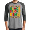 Unisex Tri-Blend 3/4 Sleeve Raglan T-Shirt Thumbnail