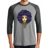 Unisex Tri-Blend 3/4 Sleeve Raglan T-Shirt Thumbnail