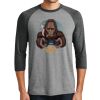 Unisex Tri-Blend 3/4 Sleeve Raglan T-Shirt Thumbnail