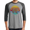 Unisex Tri-Blend 3/4 Sleeve Raglan T-Shirt Thumbnail