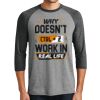 Unisex Tri-Blend 3/4 Sleeve Raglan T-Shirt Thumbnail