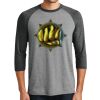 Unisex Tri-Blend 3/4 Sleeve Raglan T-Shirt Thumbnail