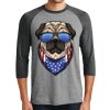 Unisex Tri-Blend 3/4 Sleeve Raglan T-Shirt Thumbnail