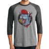 Unisex Tri-Blend 3/4 Sleeve Raglan T-Shirt Thumbnail