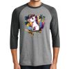 Unisex Tri-Blend 3/4 Sleeve Raglan T-Shirt Thumbnail
