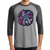 Unisex Tri-Blend 3/4 Sleeve Raglan T-Shirt Thumbnail