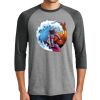 Unisex Tri-Blend 3/4 Sleeve Raglan T-Shirt Thumbnail