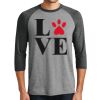 Unisex Tri-Blend 3/4 Sleeve Raglan T-Shirt Thumbnail