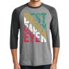 Unisex Tri-Blend 3/4 Sleeve Raglan T-Shirt Thumbnail