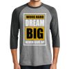 Unisex Tri-Blend 3/4 Sleeve Raglan T-Shirt Thumbnail