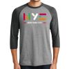 Unisex Tri-Blend 3/4 Sleeve Raglan T-Shirt Thumbnail