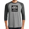 Unisex Tri-Blend 3/4 Sleeve Raglan T-Shirt Thumbnail