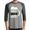 Unisex Tri-Blend 3/4 Sleeve Raglan T-Shirt Thumbnail