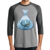 Unisex Tri-Blend 3/4 Sleeve Raglan T-Shirt Thumbnail