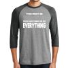 Unisex Tri-Blend 3/4 Sleeve Raglan T-Shirt Thumbnail