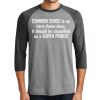Unisex Tri-Blend 3/4 Sleeve Raglan T-Shirt Thumbnail