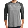 Unisex Tri-Blend 3/4 Sleeve Raglan T-Shirt Thumbnail