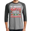 Unisex Tri-Blend 3/4 Sleeve Raglan T-Shirt Thumbnail