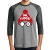 Unisex Tri-Blend 3/4 Sleeve Raglan T-Shirt Thumbnail