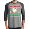 Unisex Tri-Blend 3/4 Sleeve Raglan T-Shirt Thumbnail