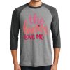 Unisex Tri-Blend 3/4 Sleeve Raglan T-Shirt Thumbnail