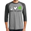 Unisex Tri-Blend 3/4 Sleeve Raglan T-Shirt Thumbnail