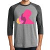 Unisex Tri-Blend 3/4 Sleeve Raglan T-Shirt Thumbnail