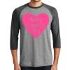 Unisex Tri-Blend 3/4 Sleeve Raglan T-Shirt Thumbnail