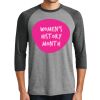 Unisex Tri-Blend 3/4 Sleeve Raglan T-Shirt Thumbnail