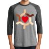 Unisex Tri-Blend 3/4 Sleeve Raglan T-Shirt Thumbnail