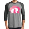 Unisex Tri-Blend 3/4 Sleeve Raglan T-Shirt Thumbnail