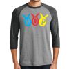 Unisex Tri-Blend 3/4 Sleeve Raglan T-Shirt Thumbnail