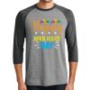 Unisex Tri-Blend 3/4 Sleeve Raglan T-Shirt Thumbnail
