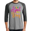 Unisex Tri-Blend 3/4 Sleeve Raglan T-Shirt Thumbnail