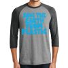 Unisex Tri-Blend 3/4 Sleeve Raglan T-Shirt Thumbnail
