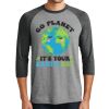 Unisex Tri-Blend 3/4 Sleeve Raglan T-Shirt Thumbnail