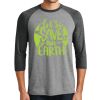 Unisex Tri-Blend 3/4 Sleeve Raglan T-Shirt Thumbnail