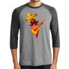 Unisex Tri-Blend 3/4 Sleeve Raglan T-Shirt Thumbnail